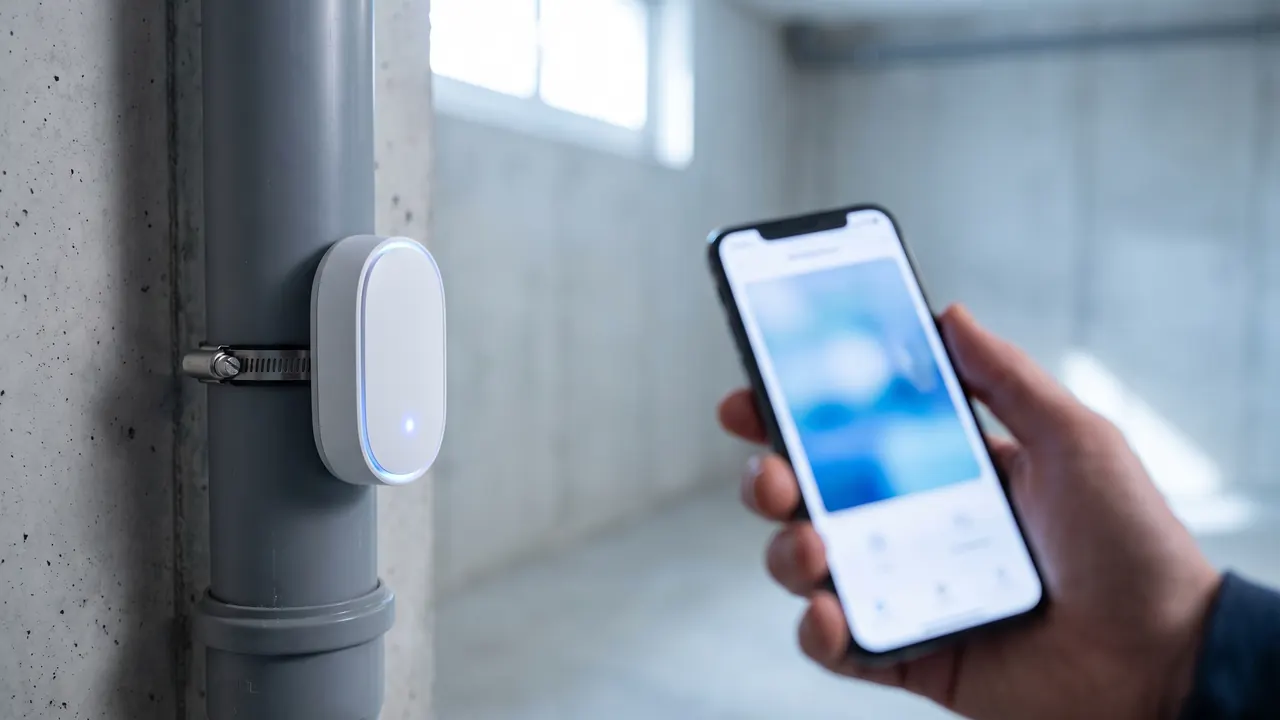 Smart-Home-Sensor zur Überwachung von Abwasserleitungen